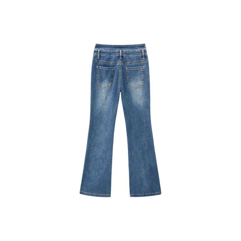 LEDIN Jeans Women's Faded Denim Blue-1