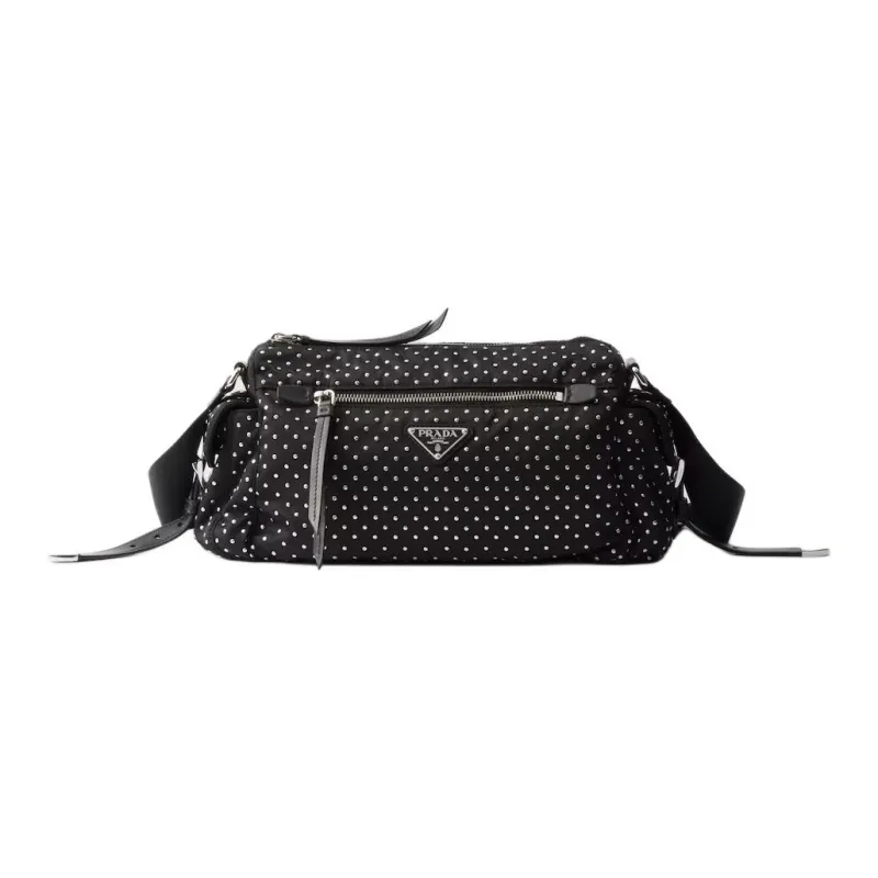 PRADA Re Nylon Recycled Nylon Shoulder Bag, Crossbody Bag Regular Women's Black-0