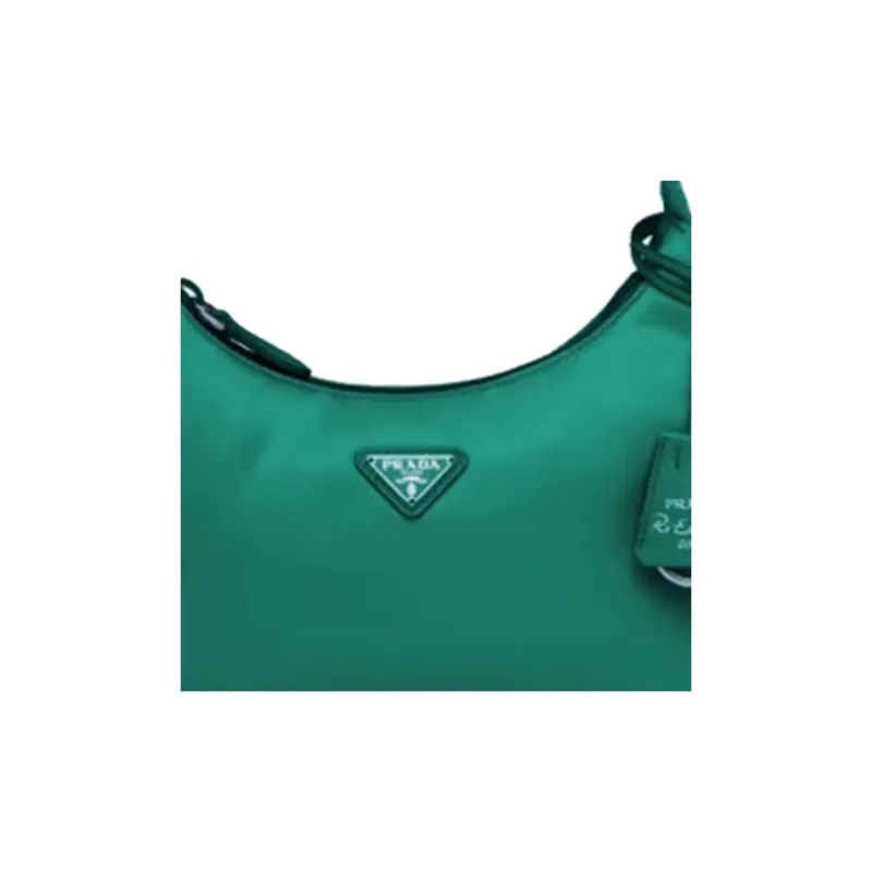 PRADA Re Edition Nylon HOBO Shoulder Bag Handbag Shoulder Bag Women's Lake Green Color-1