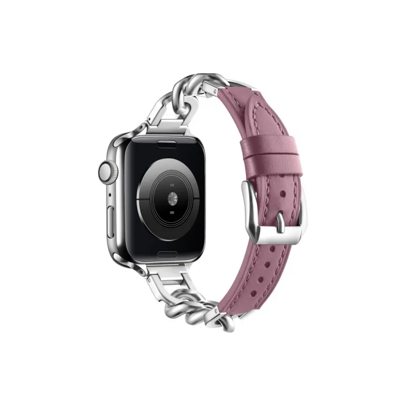 CHRROTA Compatibility Apple S10 Watch Single-Breasted Denim Chain Iwatch10 Strap S876 Watch Bands-4