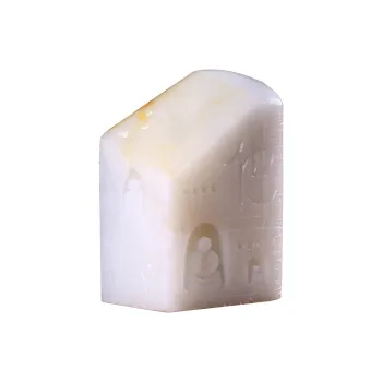 Renyu Jewelry Hetian Jade Blue And White Unisex