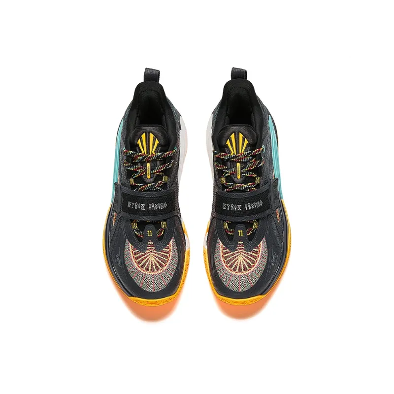 Anta KAI 1 Anti Slip Wear Resistant Low Top Basketball Shoes Men's Gray Black Orange-2