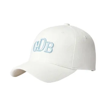GRAIN DE BEAUTE Cotton Fabric Baseball Caps Unisex White