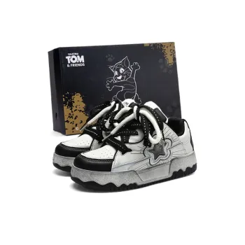 TALKING TOM Skateboard Shoes Unisex Low Top Apple Green/Black White