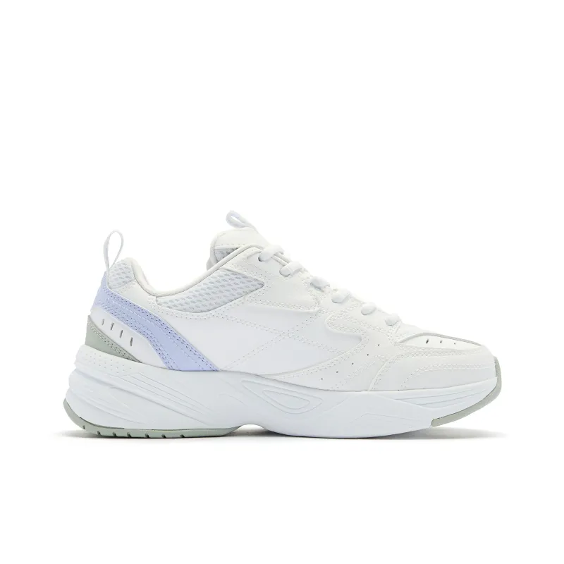 QIAODAN Abrasion Resistant Shock Absorbers With Slip Resistant Features Low Top Badminton Shoes Women's White Purple-1