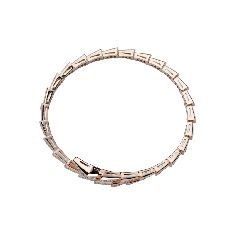 BVLGARI Serpenti Series 18K Rose Gold Bangles Women's-1