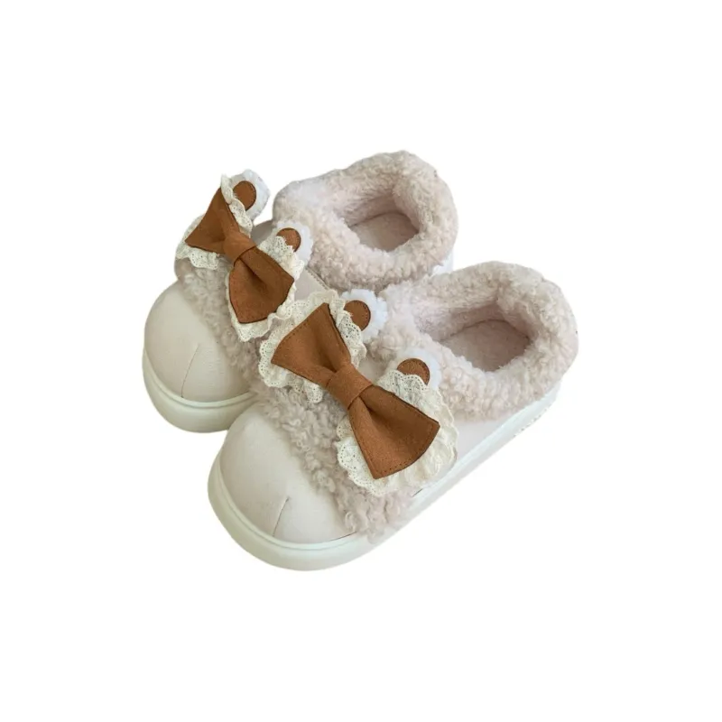 Thin Strips Cotton Slippers Women's Khaki-6