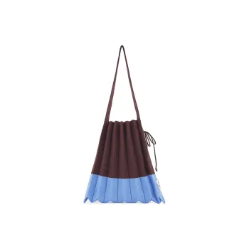 JOSEPH&STACEY Polyester Handbag Shoulder Bag Medium Size Unisex Brown & Blue