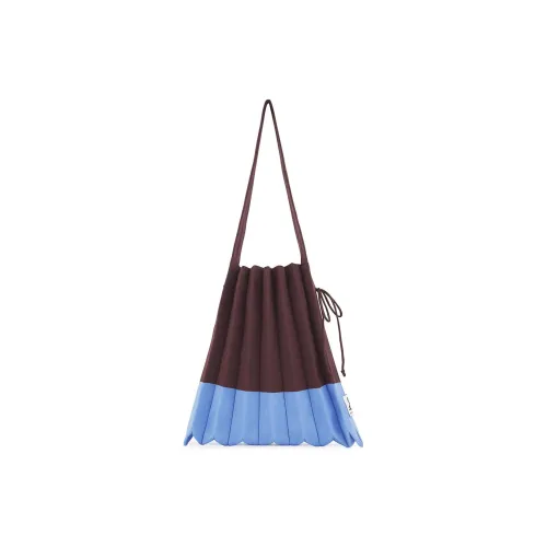 JOSEPH&STACEY Polyester Handbag Shoulder Bag Medium Size Unisex Brown & Blue