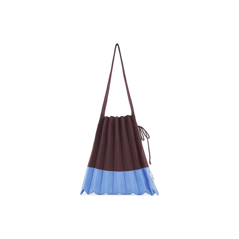 JOSEPH&STACEY Polyester Handbag Shoulder Bag Medium Size Unisex Brown & Blue-0
