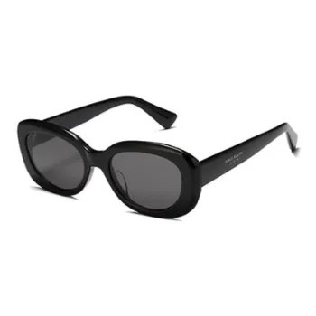PUBLIC BEACON Acetate Irregular Shape Sunglasses Women's Black