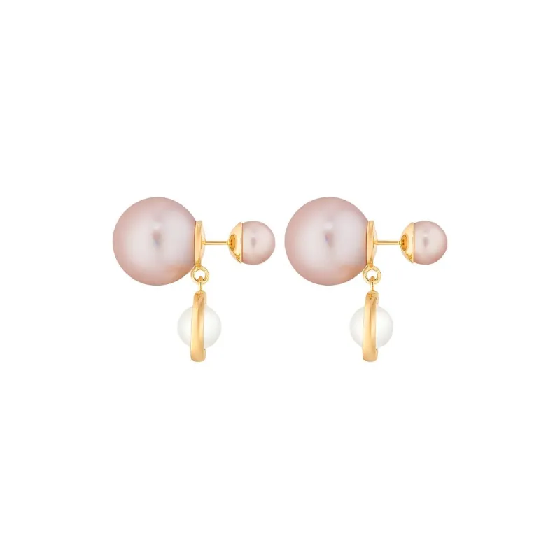 DIOR Resin Earrings Women's Pink-1