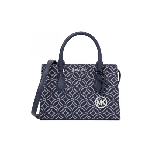 MICHAEL KORS Jacquard Shoulder Bag Crossbody Bag Handbag Small Size Women's Denim Blue