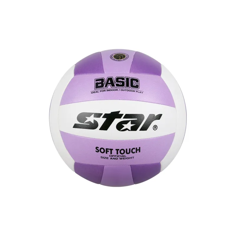 Star PU Size 3 Ball Volleyball Unisex White Purple-1