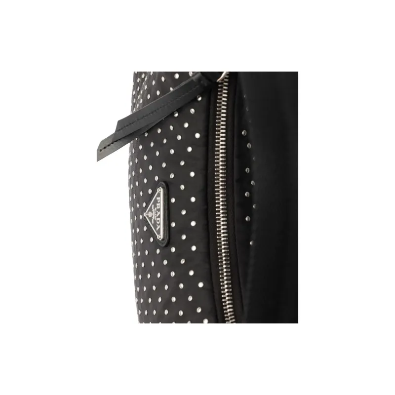 PRADA Recycled Nylon Handbag Shoulder Bag Mini Women's Black-5