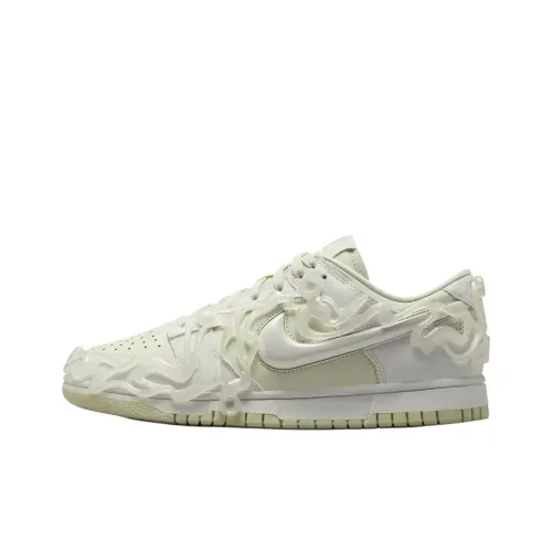 Nike Dunk Anti Slip Wear Resistant Low Top Skateboard Shoes Women's Green White