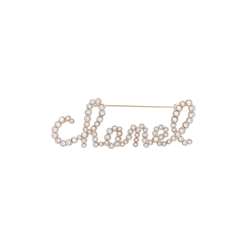 CHANEL 2021 Faux pearl Logo lettering Hair Barrette-0