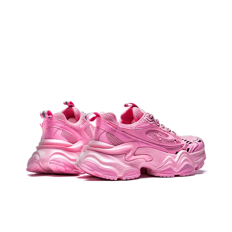 KUX Chunky Sneakers Women's Low Top Rainbow Pink-13