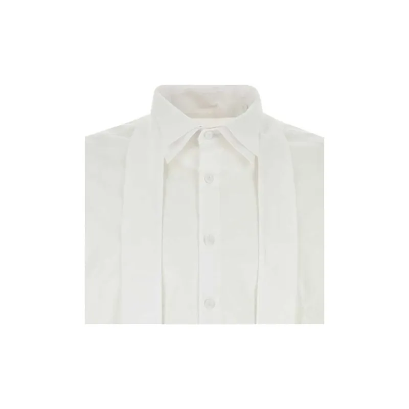 PRADA Tie Detailed Button Up Shirt-2