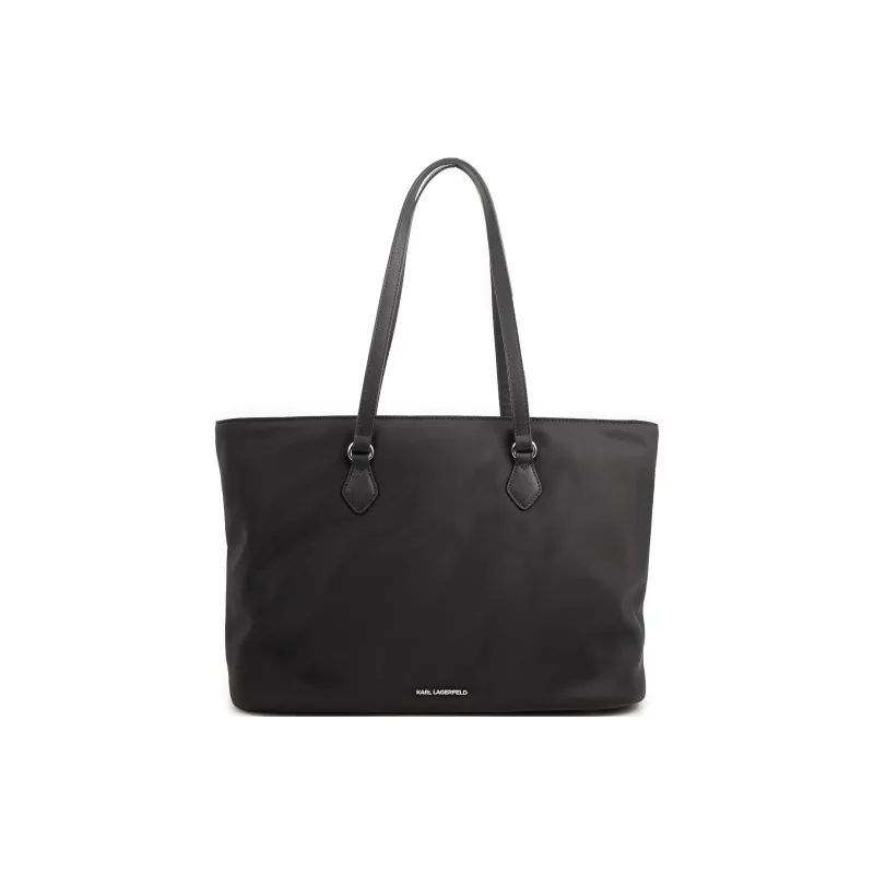 KARL LAGERFELD Top Grain Cow Leather One Shoulder Handbag Women's Black-2