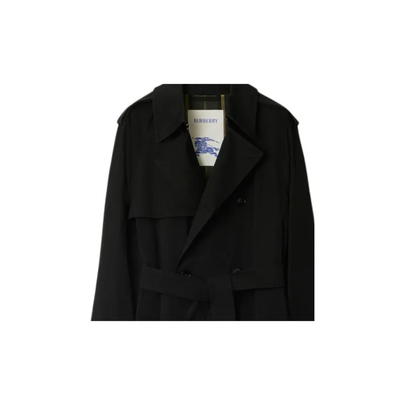 Burberry Trench Coats Men Black-4