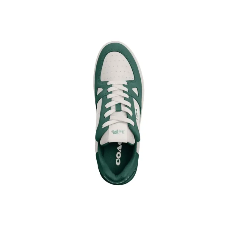 COACH Clip Court Low Top Skateboard Shoes Women's Green-3