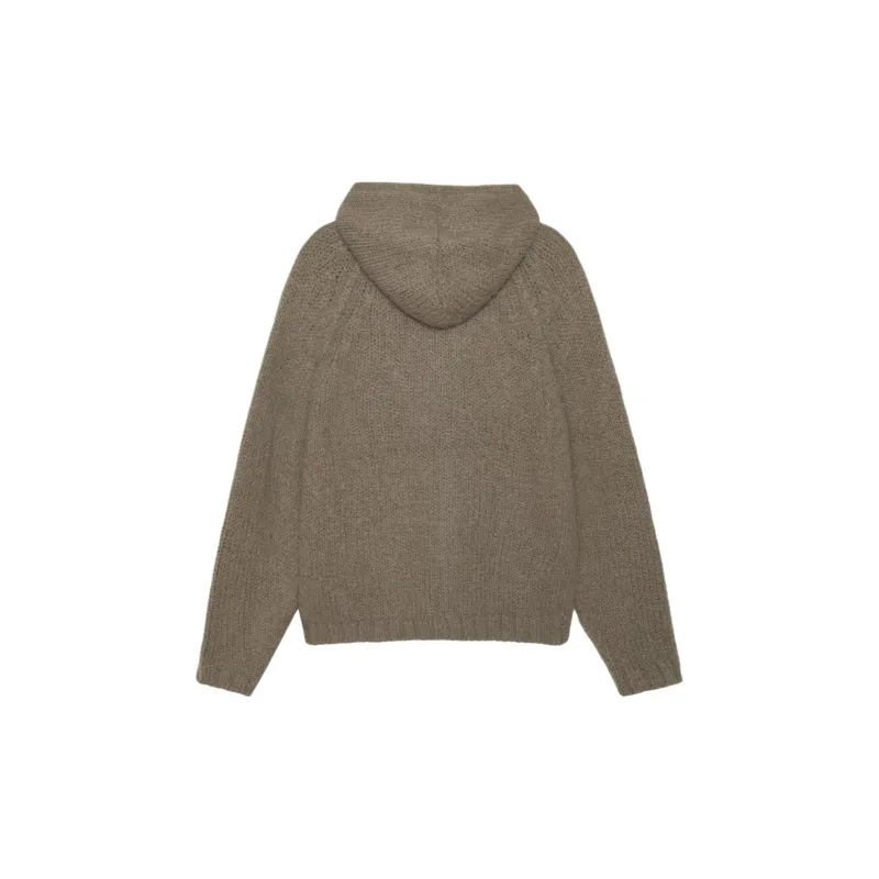 Stussy Chunky Knit Zip Hoodie - POIZON 