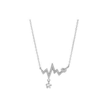 Heart Grass S925 Silver Necklaces Women's