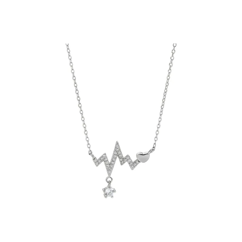 Heart Grass S925 Silver Necklaces Women's-0
