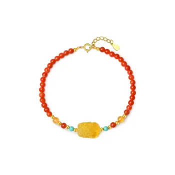 Oriental Jade Southern Red Agate Bracelets Women's