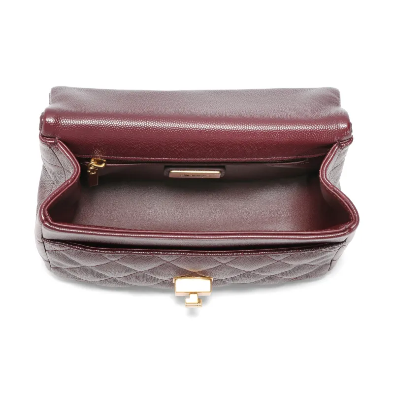 BELLE Synthetic Leather Crossbody Bag Trumpets Women's Beige/Black/Red-2