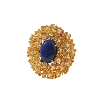 Marco Bizzarri Copper Brand Luxury High End Flower Pot Jewelry Exquisite Palace Accessories Anti Flash Pin Women's