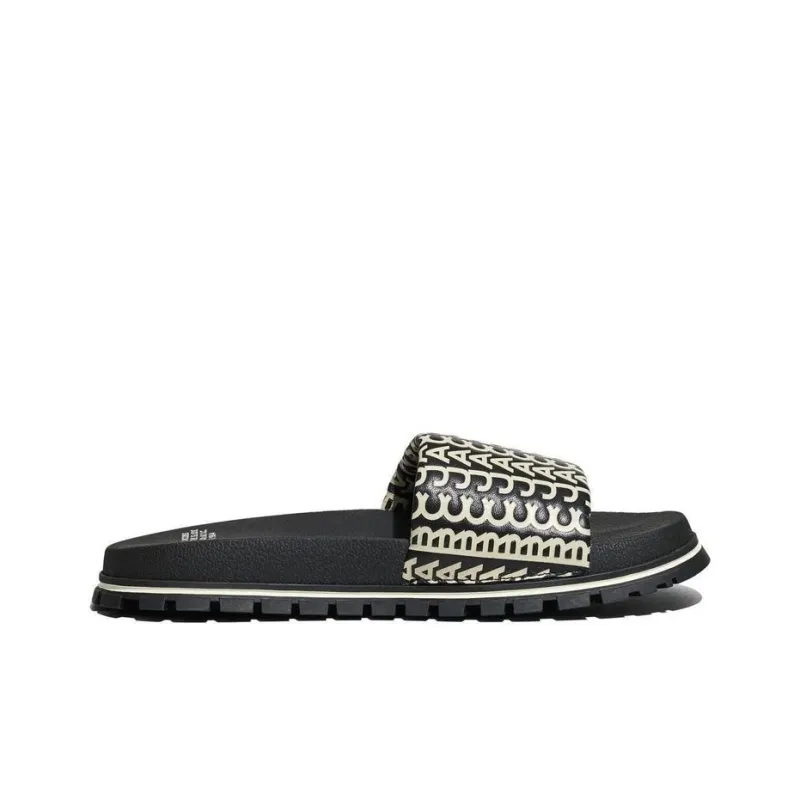 MARC JACOBS Monogram Printed Slip-On Slides Women's-1