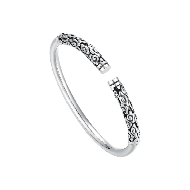 CHIEMOT S999 Fine Silver Bangles Unisex-0