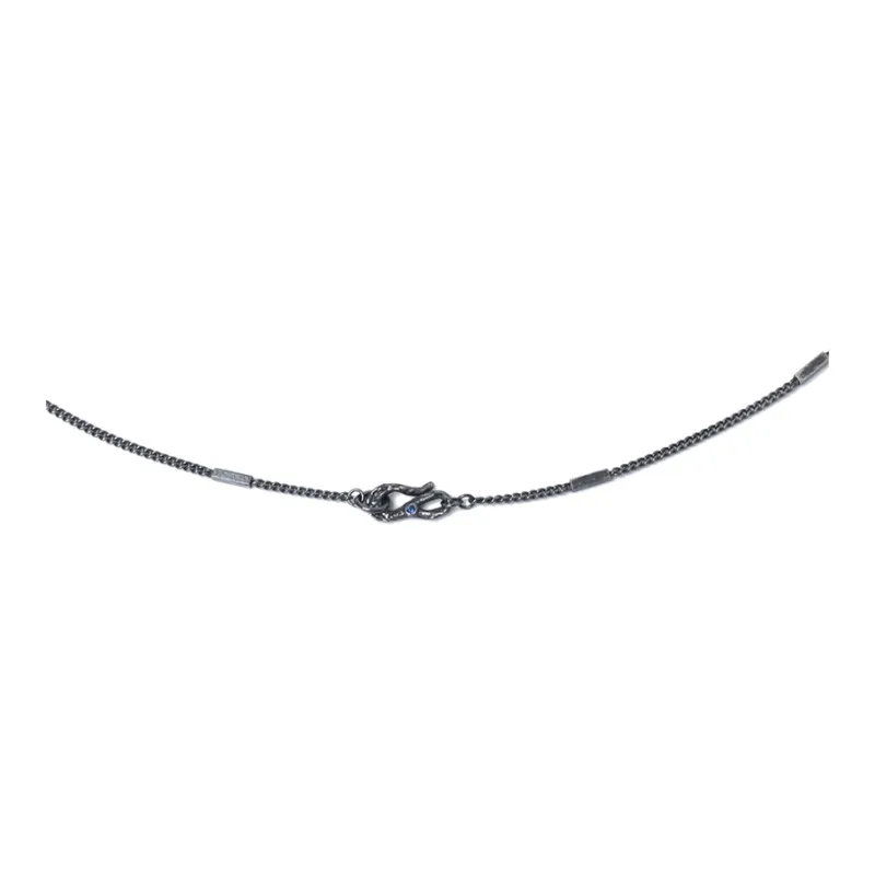 M.Wong 925 Sterling Silver Delicate Necklace Layering Necklace Plain Chain Collarbone Chain Women's-4