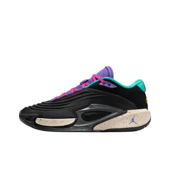 Jordan Luka 3 Anti Slip Wear Resistant Low Top Basketball Shoes Unisex Black Purple