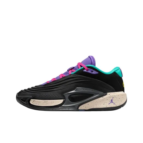 Jordan Luka 3 Anti Slip Wear Resistant Low Top Basketball Shoes Unisex Black Purple