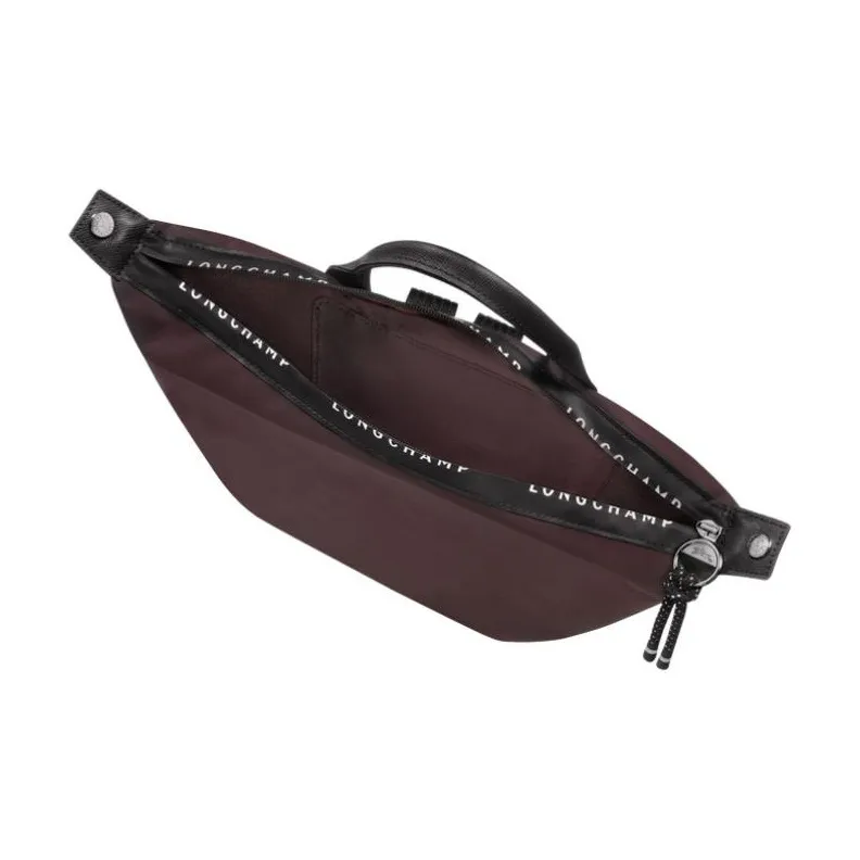 LONGCHAMP Le Pliage Energy Recycled Canvas With Leather Trim Backpack Women's Burgundy-3
