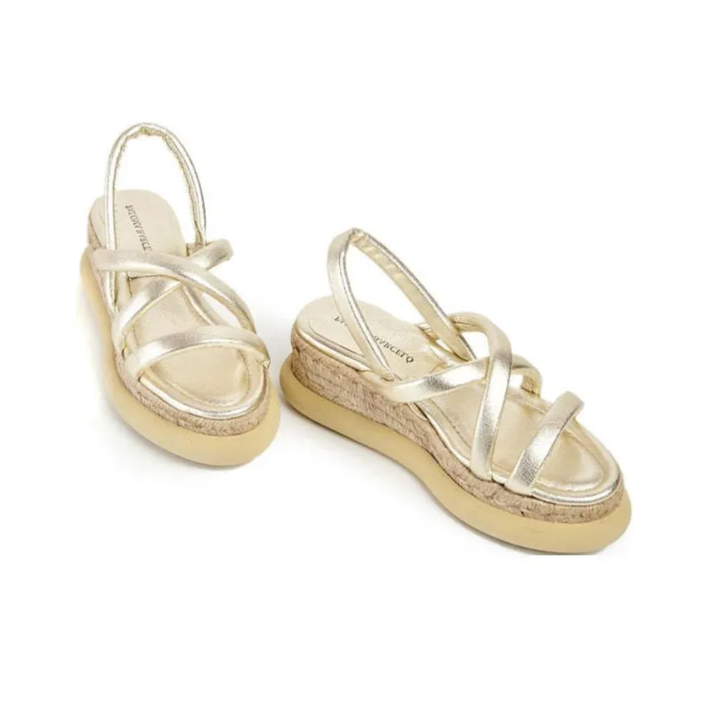 Paloma Barceló KELSIE Strap Sandals 6cm Women's Gold-3