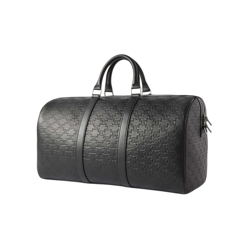 CELINE Calfskin Handbag Travel Bag Men's Black-1