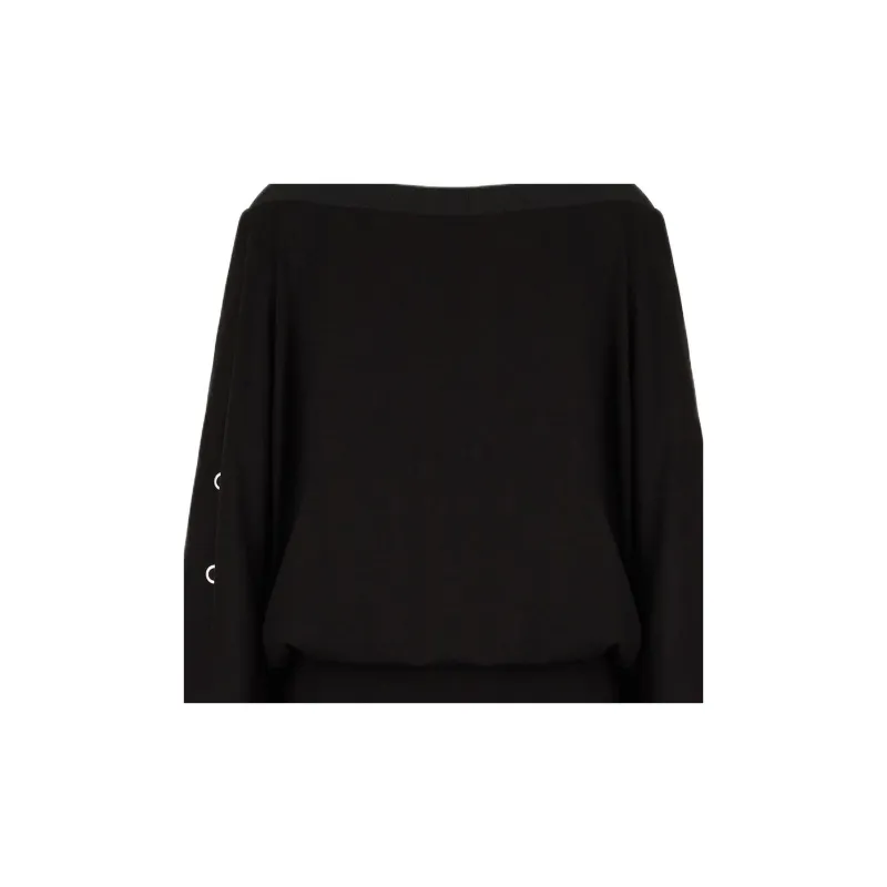 ARMANI EXCHANGE Long Sleeved Dresses Women's Black-4