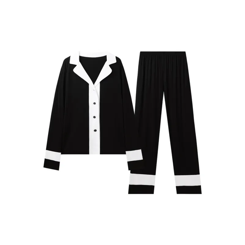 XIAFENYAN Pajama Set Women's Black-0