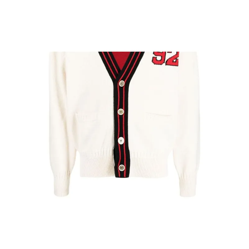Alexander McQueen Skull Intarsia V Neck Cardigan-5