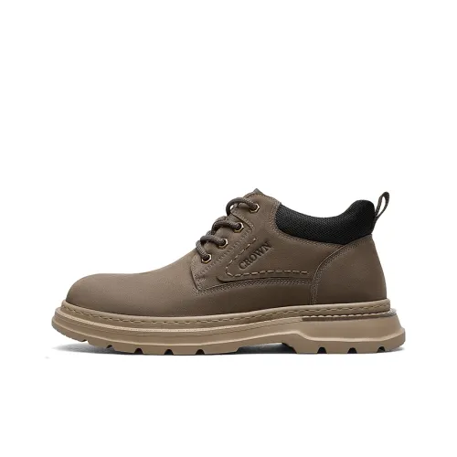 CROWN Work Boots Men Low Top Black