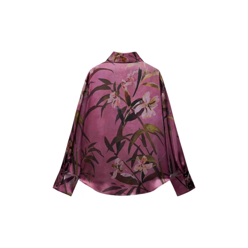 ZARA Shirt Women's Pink/lilac Purple-1