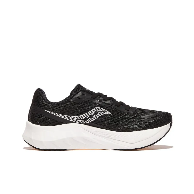 Saucony TIDE 2 Anti Slip Wear Resistant Low Top Casual Running Shoes Unisex Black White-1