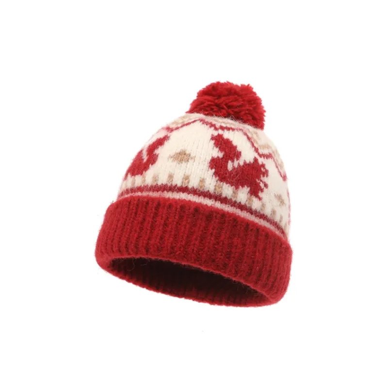 FREE RABBITⅡ Fall And Winter Thickened Warm Versatile Face And Ear Protector Knitted Hat Unisex-1