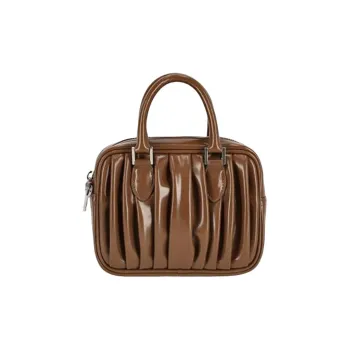 ALICE MARTHA Pure Vegan Leather Shoulder Bag Crossbody Bag Handbag Mini Women's Brown