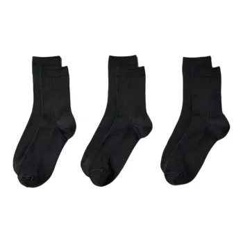 UNIQLO Mid Calf Socks Women's 3 Pack Black