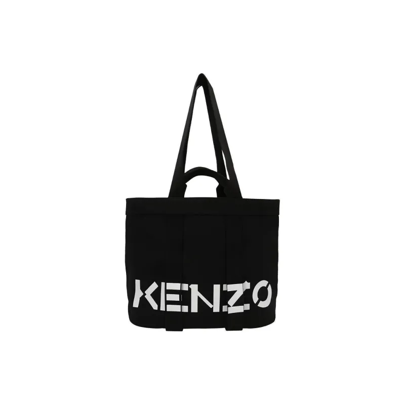 KENZO Cotton Tote Bag Handbag Shoulder Bag Backpack Unisex Black-0